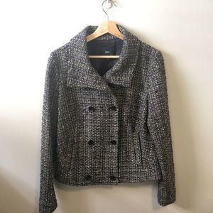 Gap gray stripes multicolor button down jacket